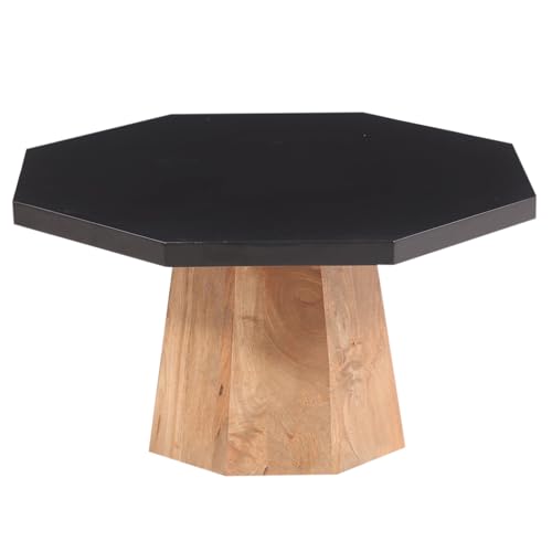 Marrakesch Runder Couchtisch Adelchi 90 cm aus Holz massiv | Handgefertigter Wohnzimmertisch im modernen Naturholz-Design | Großer Sofatisch langlebig handgefertigt für Wohnzimmer, Lounge & Loft von Marrakesch Orient & Mediterran Interior
