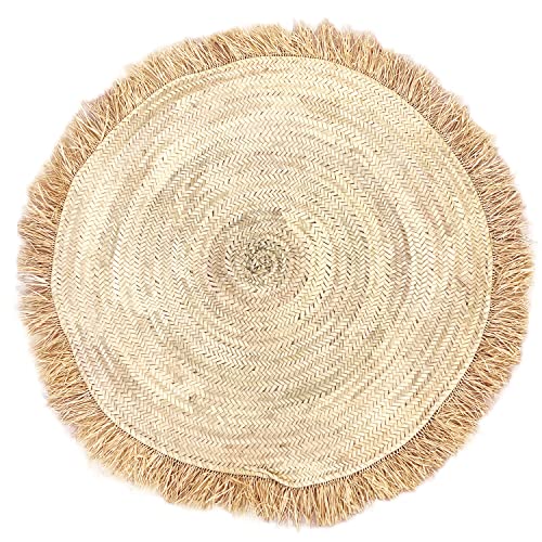 Marrakesch Runder Teppich Silva 115cm handgeknüpft aus Palmenblatt von Marrakesch Orient & Mediterran Interior