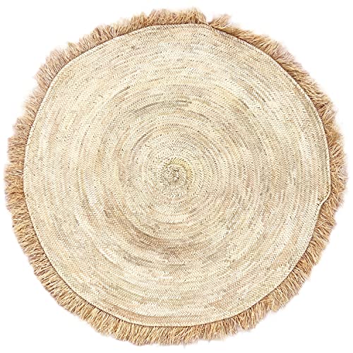 Marrakesch Runder Teppich Silva 160cm handgeknüpft aus Palmenblatt von Marrakesch Orient & Mediterran Interior