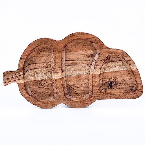 Marrakesch Ring Schale Servierschale aus Holz 35x15cm lang | Schmuckschale für Schminktisch | Schlüsselschale Nussschale Leaf modern als Tischdeko Deko Aesthetic von Marrakesch Orient & Mediterran Interior