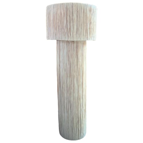 Marrakesch Stehlampe Standleuchte 110 cm groß aus Raffia bast | Boho 2 flammige Lampe als Wohnzimmer Schlafzimmer oder Kinderzimmer Deko | Natürliche Stehleuchte Waya Beige E27 Fassung von Marrakesch Orient & Mediterran Interior