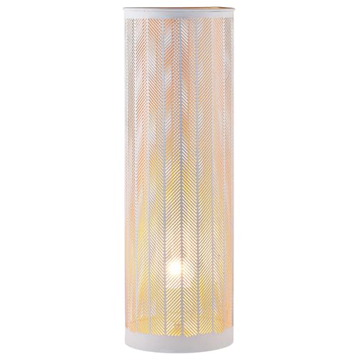 Marrakesch Tischlampe Nachttischlampe 48cm groß | Boho Deko Lampe Stehlampe im Wohnzimmer Schlafzimmer oder Kinderzimmer | Skandinavische Tischleuchte Aigna aus Metall weiß gold E27 Lampenfassung von Marrakesch Orient & Mediterran Interior