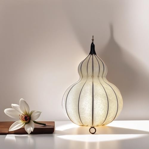 Orient Lampe Tischlampe Nachttischlampe Darabil Beige Lederlampe Hennalampe | Marokkanische Stehlampen aus Metall, Lampenschirm aus Leder | Orientalische Dekoration von Marrakesch Orient & Mediterran Interior