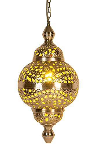 Fahda Silber Hängeleuchte | Orientalische Lampe handgefertigt 50cm von Marrakesch Orient & Mediterran Interior