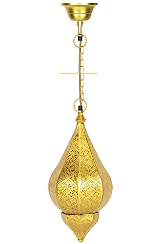 Marrakesch Orient & Mediterran Interior Orientalische Hängelampe Kihana Gold - Metallpendelleuchte 40cm von Marrakesch Orient & Mediterran Interior