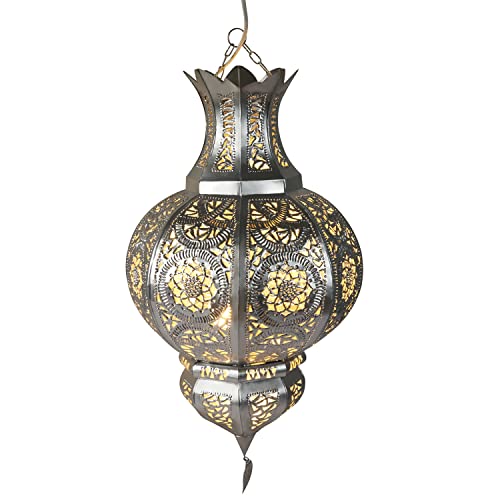 Marrakesch Orient & Mediterran Interior Pendelleuchte Kumira Silber 60cm | Marokkanische Lampe aus Metall von Marrakesch Orient & Mediterran Interior