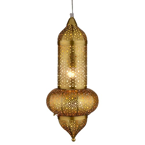 Marrakesch Orient & Mediterran Interior Orientalische Pendelleuchte Jamini Gold 51×20 cm | Handarbeit & Boho Marrakesch Orient & Mediterran Interior Orientalische Pendelleuchte Jamini Gold 51×20 cm | Handarbeit & Boho von Marrakesch Orient & Mediterran Interior