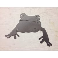 Laubfrosch Silhouette 10.5 "x 6" von MarriedToTheMetal