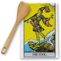 The Fool Tarot Karte Geschirrtuch Goth Kitchen Decor von MarrowMoonThreads
