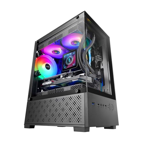 Mars Gaming MC-SE2, MicroATX Gaming-Gehäuse, Gehärtetes Glas an Vorder- und Seitenwand ohne Rahmen, 120mm FRGB-Lüfter, Zwei-Kammer-Struktur, Kompaktes PC-Gehäuse mit großem Innenraum, Schwarz Mars Gaming MC-SE2, MicroATX Gaming-Gehäuse, Gehärtetes Glas an Vorder- und Seitenwand ohne Rahmen, 120mm FRGB-Lüfter, Zwei-Kammer-Struktur, Kompaktes PC-Gehäuse mit großem Innenraum, Schwarz von Mars Gaming