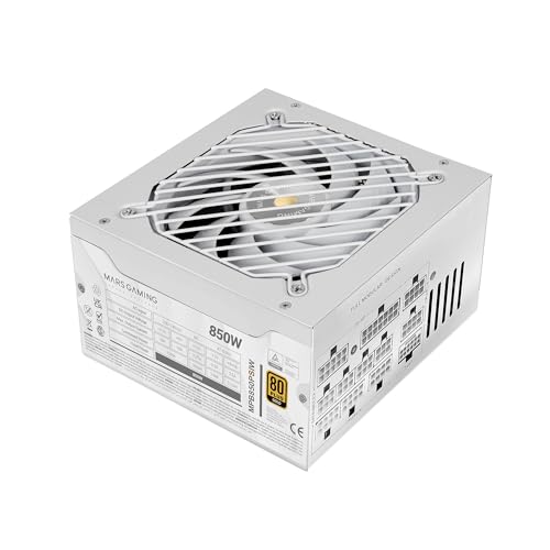 Mars Gaming MPB850PSI, Vollmodulares ATX-Netzteil 850W, 10 Jahre Garantie, 80Plus Gold 90%, SI-Lüfter 14cm, AI2-RPM-Technologie, DC-DC und SMD, ATX 3.1 und PCIe 5.1, 12V 2x6 Anschluss, Schwarz von Mars Gaming