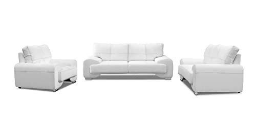 Mars Meble Big-Sofa Polstergarnitur Omega Set 3+2+1 Sofa Wohnzimmer Sofagarnitur 3-TLG Couch (Weiß) von Mars Meble