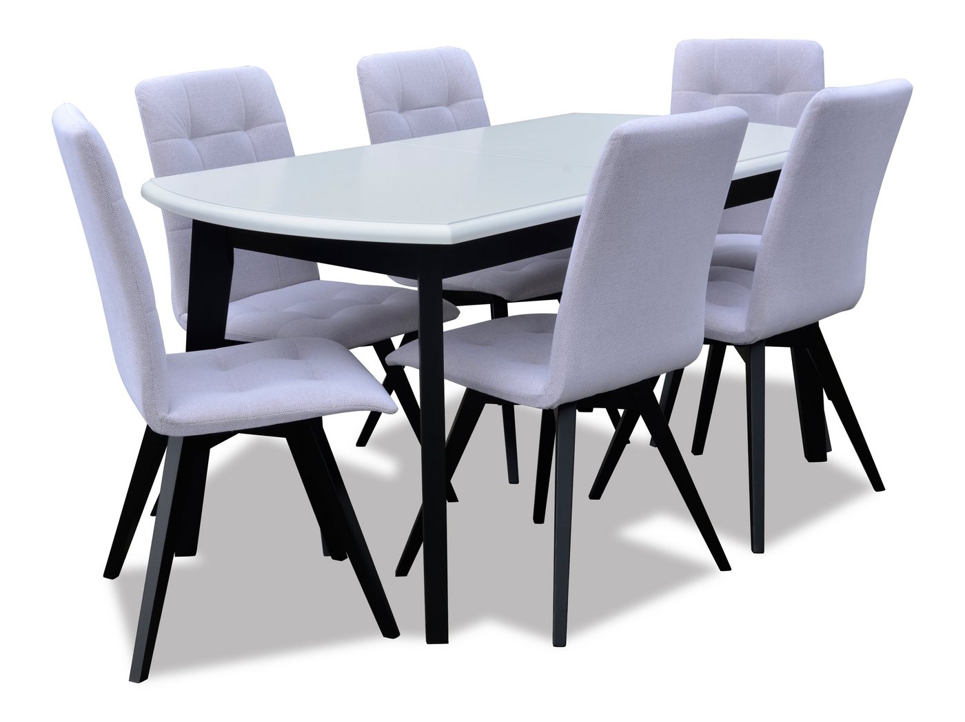 Beautysofa Sitzgruppe Essgruppe Tisch + 6 Stühle, Tisch + Stuhl Set Fornir, Modern von Beautysofa