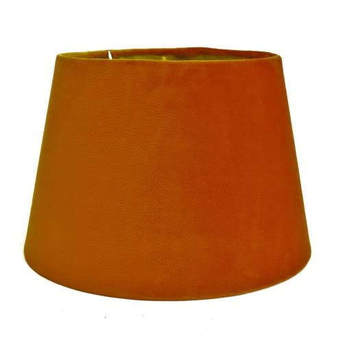 Lampenschirm Tisch Orange Samt Modern Mars & More E27 25 cm von Mars & More