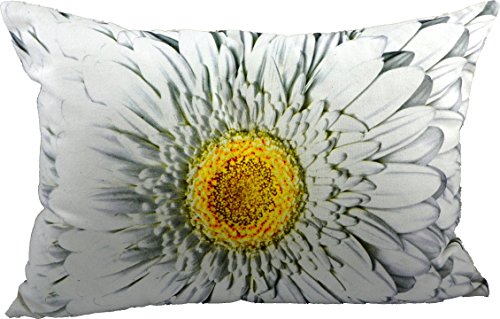 Mars & More Canvas Cushion Flower White 35X50Cm von Mars & More