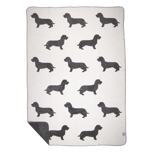 Mars & More Decke Kuschel Wohn Sofa Dackel Hund Grau Weiß Mars & More Decke Kuschel Wohn Sofa Dackel Hund Grau Weiß von Mars & More