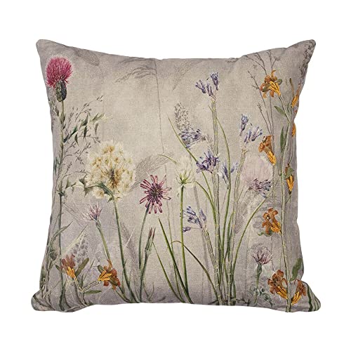 Mars & More Kissen Bezug WILDBLUMEN Ackerdistel mit Inlet 45 x 45cm Füllung Deko von Mars & More