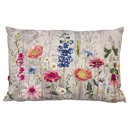 Mars & More Kissen Bezug WILDBLUMEN Rittersporn mit Inlet 40 x 60cm Füllung Deko von Mars & More