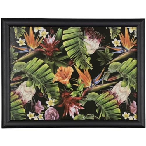 Mars & More Knietablett Charming Blumen schwarz Couchtablett Tablett von Mars & More