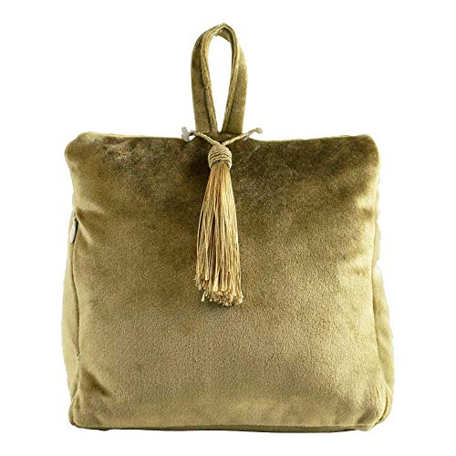 Mars & More Door Stop Sandbag Velvet Gloss Moss Green Door Holder Draught Excluder (Gloss Gold) von Mars & More