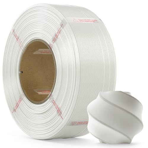 PLA Filament 1.75mm, Bessere Leistung als PLA Plus, 3D Drucker Filament Maßgenauigkeit +/- 0.02mm, 1kg Refill-Filament für Wiederverwendbare Spulen, Kompatibel mit Bambu Lab 3d Drucker, Weiß von MarsWork