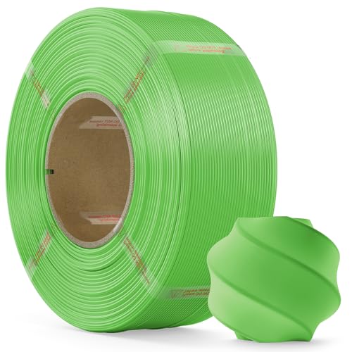 MarsWork PLA Filament 1.75mm, 1kg Refill-Filament Kompatibel mit Bambu Lab Wiederverwendbare Spulen, Bessere Leistung als PLA Plus, 3D Drucker Filament Maßgenauigkeit +/- 0.02mm, Grasgrün von MarsWork