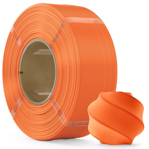 MarsWork PLA Filament 1.75mm, 1kg Refill-Filament Kompatibel mit Bambu Lab Wiederverwendbare Spulen, Bessere Leistung als PLA Plus, 3D Drucker Filament Maßgenauigkeit +/- 0.02mm, Orange von MarsWork
