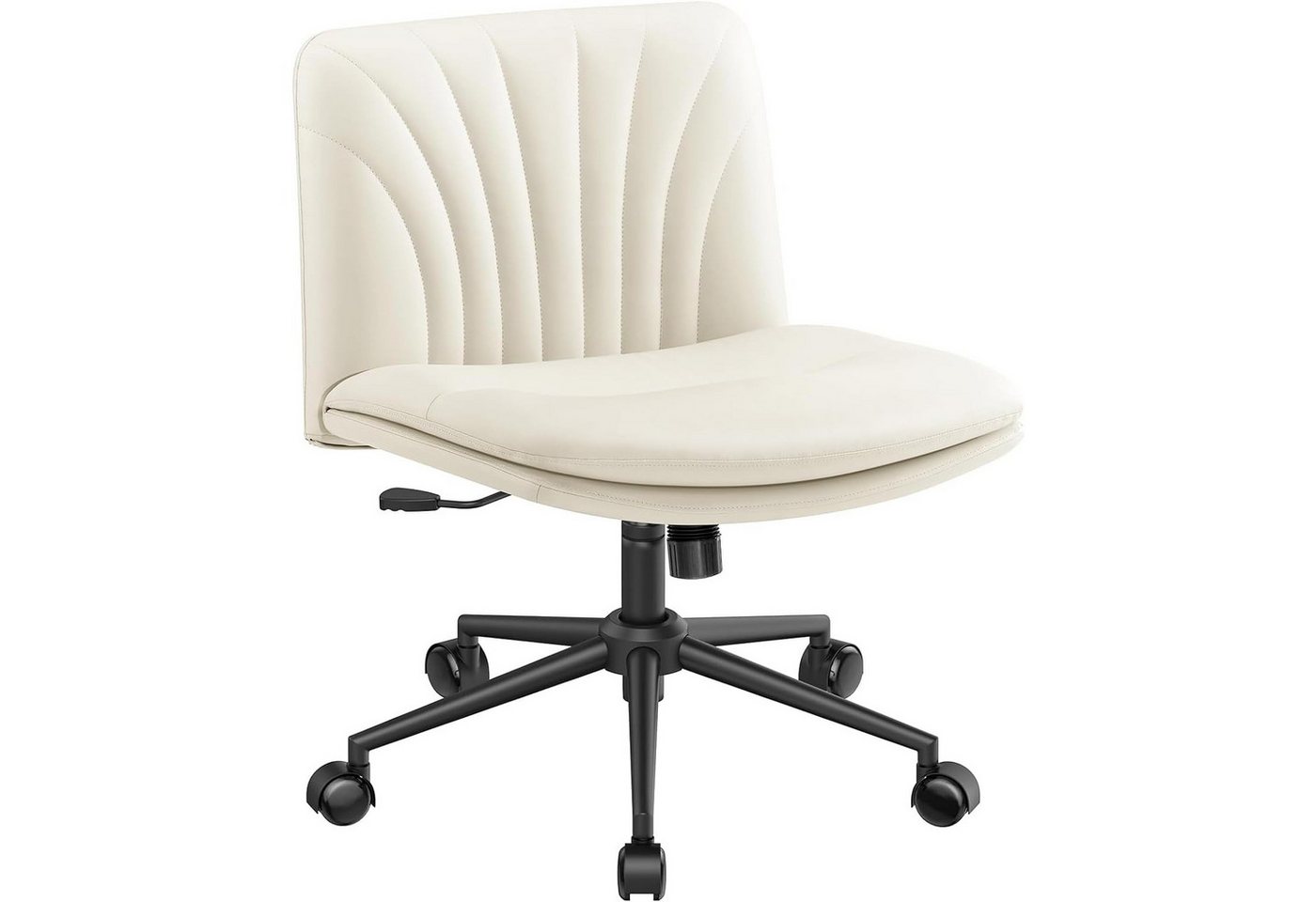 Marsail Drehstuhl Armloser Ergonomischer Bürostuhl (136kg Tragkraft, Höhenverstellbar 360° Drehung PU-Leiserollen), Für Büro-/Schlafzimmer-/Kommode​ von Marsail