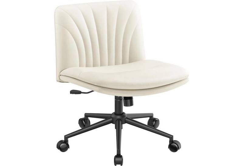 Marsail Drehstuhl Armloser Ergonomischer Bürostuhl (136kg Tragkraft, Höhenverstellbar 360° Drehung PU-Leiserollen), Für Büro-/Schlafzimmer-/Kommode​ von Marsail