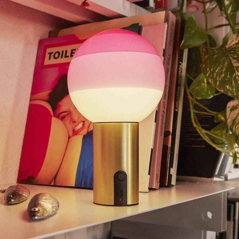 MARSET Akku-Tischlampe Dipping Light, rosa/messing, dim. MARSET Akku-Tischlampe Dipping Light, rosa/messing, dim. von MARSET
