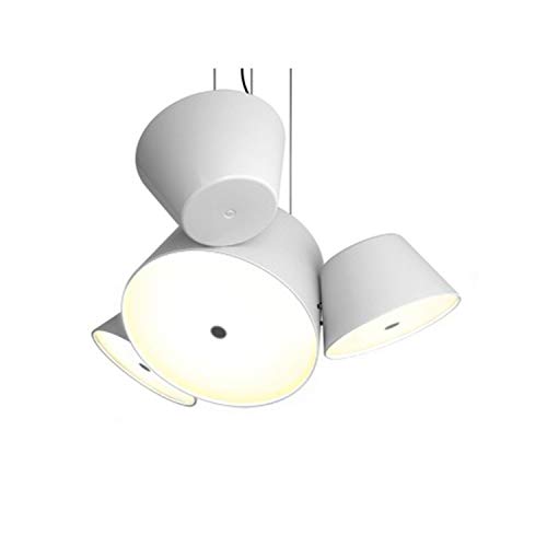 Pendelleuchte, 5 x E14 LED, 5 W, mit 3 Lampenschirmen und Diffusor aus Methacrylat Opal, Modell Tam Tam Mini Central, Farbe: gebrochenes Weiß, 57,5 x 66 x 26 cm (Referenz: A633-012 35) von Marset