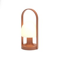 marset - FollowMe Outdoor Akku LED Tischleuchte, H 28,8 cm, terracotta von Marset