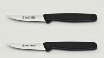Marsvogel - Duo Pack Gemüsemesser Set Schwarz - Rückspitz Klinge - Griffe aus PP Kunststoff - Made in Solingen von Marsvogel