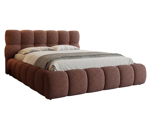 MartHome Polsterbett Premium 160x200cm mit Bettkasten Texas, Bett aus Bouclé Stoff mit stabilem Metall Lattenrost, Stauraumbett modernes Schlafzimmer Polsterbett ohne Matratze Dunkelbraun Q25 MartHome Polsterbett Premium 160x200cm mit Bettkasten Texas, Bett aus Bouclé Stoff mit stabilem Metall Lattenrost, Stauraumbett modernes Schlafzimmer Polsterbett ohne Matratze Dunkelbraun Q25 von MartHome