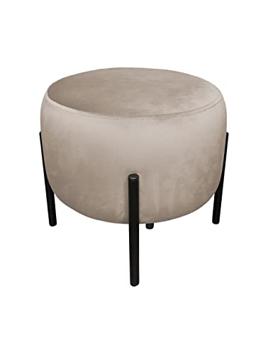 MartHome Sitzbank mit Beinen OLGA -Pouffe, Sitztruhe, Sitzhocker - Gepolsterte Bank, Einzelbank - Stabiler Rahmen, Modernes Design - Bank Sitzmöbel (Cappucino MG09) von MartHome