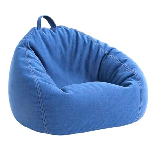 MartHome Sitzsack Sessel Classic Sako für Erwachsene & Kinder – Indoor Sitzsack mit EPS-Perlen Füllung Innensack & Tragegriff, waschbarer Bezug, Lounge Sitzkissen M 90/60 Marineblau B05 von MartHome