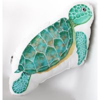 Wasserfarben Kissen Schildkröte Ocean Kinderzimmer Dekor von MartaDalloul