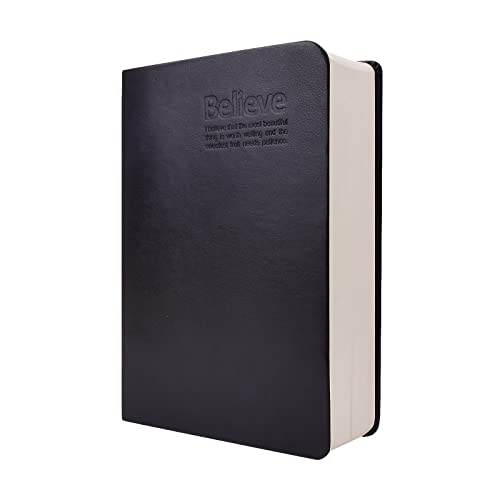 Marte Vanci Small Journal Notebook, 720 Lined Pages B6 Leather Cover Journal Notebook for Writing, Diary, Business, Travel, Thickened College Ruled Hardcover Notebooks for Women,Men (Black) von Marte Vanci