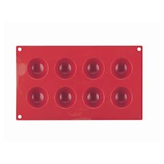 Martellato 8 Figur Silikon Hälfte Kugel Form Tablett, braun, 50 x 25 mm Martellato 8 Figur Silikon Hälfte Kugel Form Tablett, braun, 50 x 25 mm von Martellato