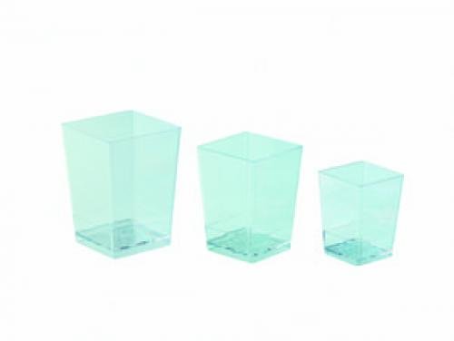 Martellato Cubic kleinen Glas, 100 Stück, Plastik, durchsichtig, 100 ml von Martellato