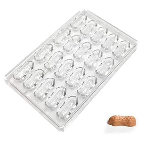 Martellato MA1036 Arachide Erdnuss-Fruttissimi-Form für Süßigkeiten, Polycarbonat, Schokolade, Pralinenform, mit 20 Mulden, je 50 mm x 23 mm x 15,5 mm hoch von Martellato