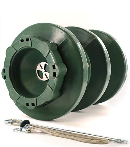 Martenbrown® Futtertrommel I Kirrtrommel I Sautrommel I Sauenkreisel für Schwarzwild I Kirrkegel I Saukegel I Kirrautomat I für Schwarzwildfütterung + Bodenanker von Martenbrown