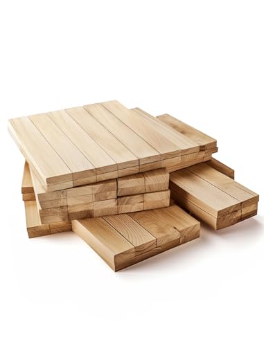 Wallbach® Eichenholz Bastelklötzchen handgeschliffen 160 x 23 x 8mm - 150er Set: Ideal für Fensterbank Verkleidung und vielseitiges Basteln von verschiedenen Objekten. von Martenbrown