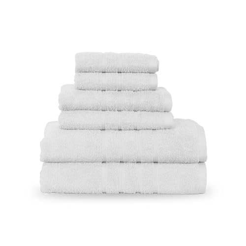 Martex 6 teiliges Handtuchset - Ultimate Performance - 100% Baumwolle - 2 Badetücher - 2 Handtücher - 2 Waschlappen - vielseitig einsetzbar - fusselarm - superweich & saugstark Badset - Pflegeleicht von Martex