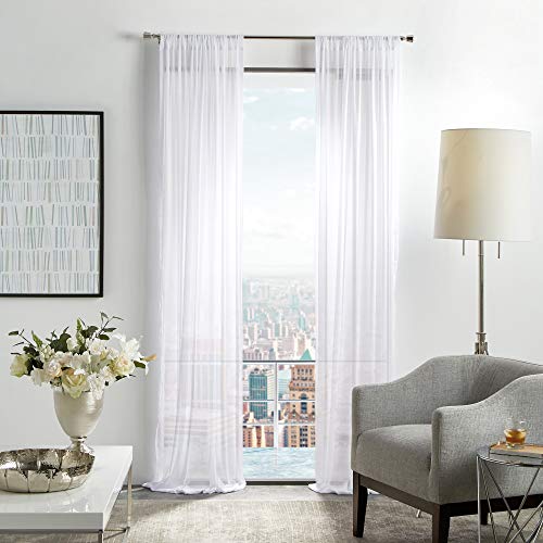 Martha Stewart Unbekannt Glacier Sheer Rod Pocket Window Curtain Panel Panel 213,4 cm, Weiß Martha Stewart Unbekannt Glacier Sheer Rod Pocket Window Curtain Panel Panel 213,4 cm, Weiß von Martha Stewart
