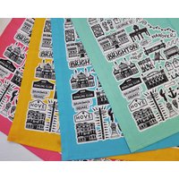 Brighton Bunt Geschirrtücher | 4Er-Set, Geschirrtücher, Haushaltsware von MarthaMitchellDesign