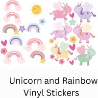 Einhorn & Regenbogen Vinyl-sticker-Set Kinderzimmer Wandtattoos von MarthasHomeInteriors