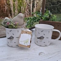 Blumengesteck Porzellan Becher Künstliches Gesteck Tischdeko Tischgesteck Kunstblumen Deko Kaffeebecher Landhaus Geschenk Set von MarthasHusAtelier