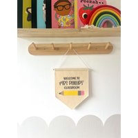 Willkommen in Unserem Klassenzimmer Banner - Lehrer Geschenk Stoff Filz Danke Schild Dekor Willkommen in Unserem Klassenzimmer Banner - Lehrer Geschenk Stoff Filz Danke Schild Dekor von MarthasMoon