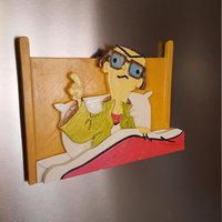 Ed Im Bett Magnet | Ed Edd N Eddy von MartianManufacturing